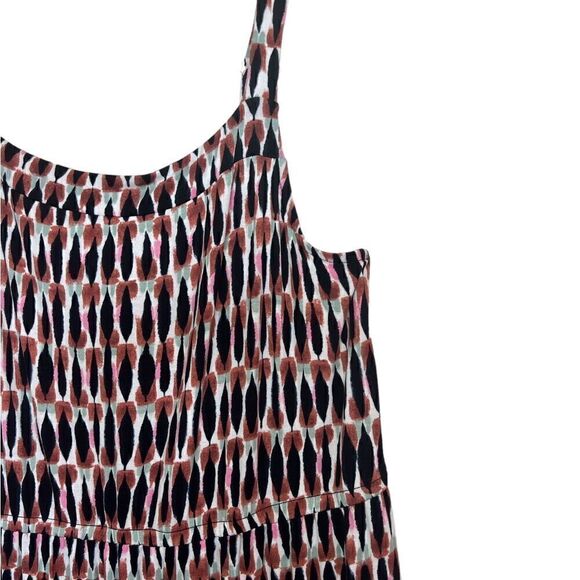 Lane Bryant White/Black Multi Geometric Spaghetti Strap Tiered Maxi Dress 14/16 - Picture 6 of 9